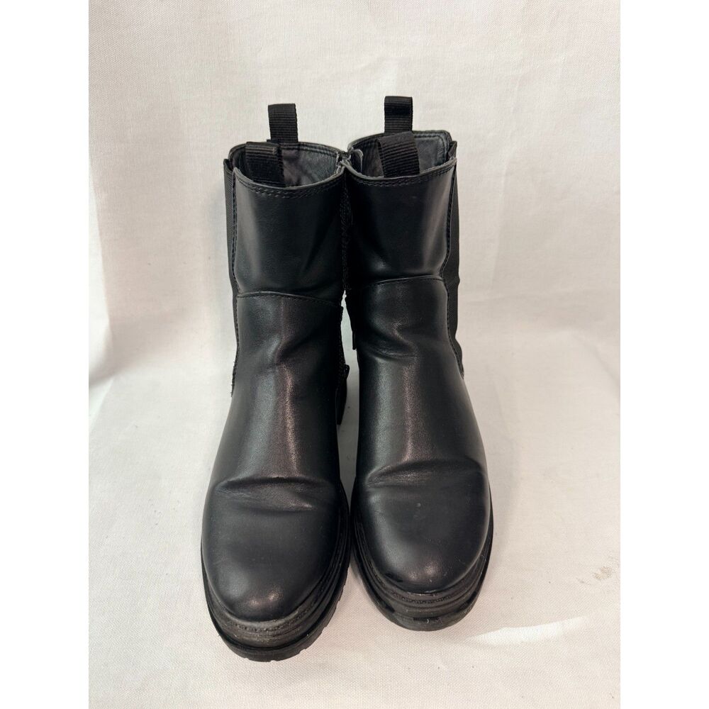 Women's Chelsea Black Chunky Sole Ankle Boots Size 6
